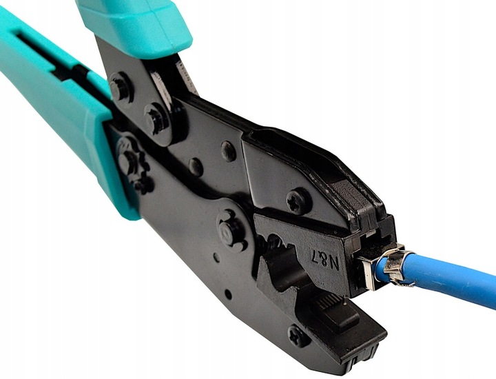 ZACISKARKA DO WTYKÓW EKRANOWANYCH RJ45 KAT.6A KAT.7 NA GRUBY KABEL