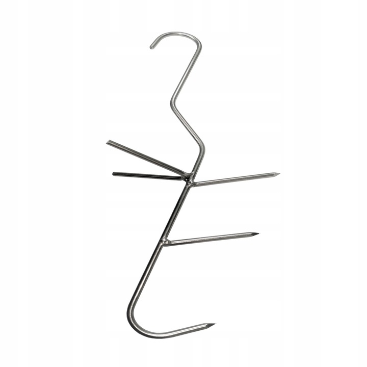 Hak haczyk wędzarniczy do wędzenia ryb potrójne z rozpórką 10 szt. ZUT