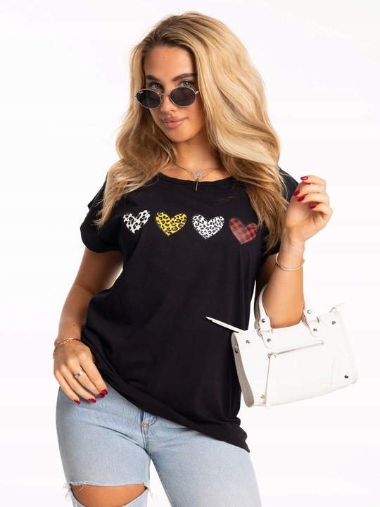 Urocza Wygodna Modna BLUZKA T-shirt Dużo Kolorów Rozmiarów