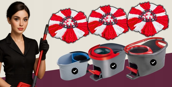 6x WKŁAD DO MOPA OBROTOWEGO VILEDA TURBO ZAPAS KOŃCÓWKA NOWY MEGA CHŁONNY