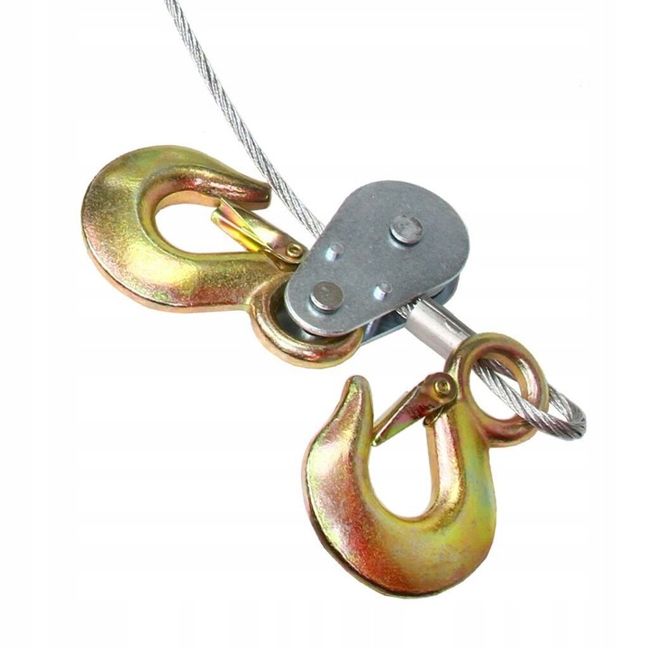 WYCIĄGARKA RĘCZNA LINOWA WCIĄGARKA PRZECIĄGARKA 4T 4000kg 3 HAKI