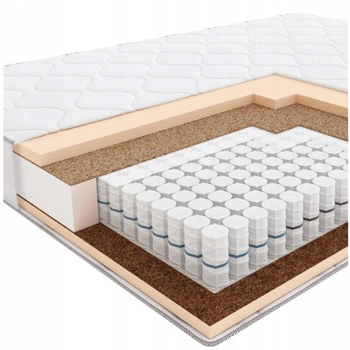 Materac PASODOBLE Hilding 160x200 cm TWARDY Medyczny Sprężynowy TENCEL