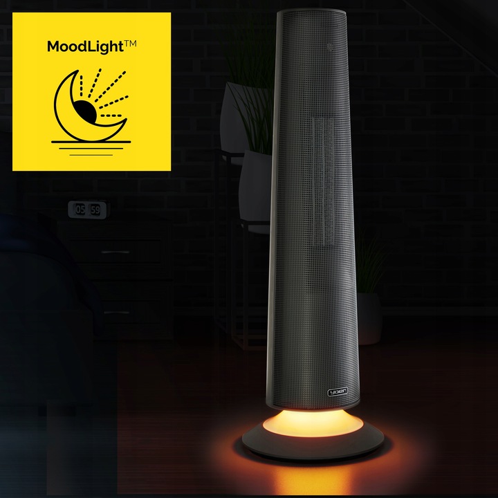 Termowentylator Farelka Cichy Yoer 2500 W + Timer +4 Tryby