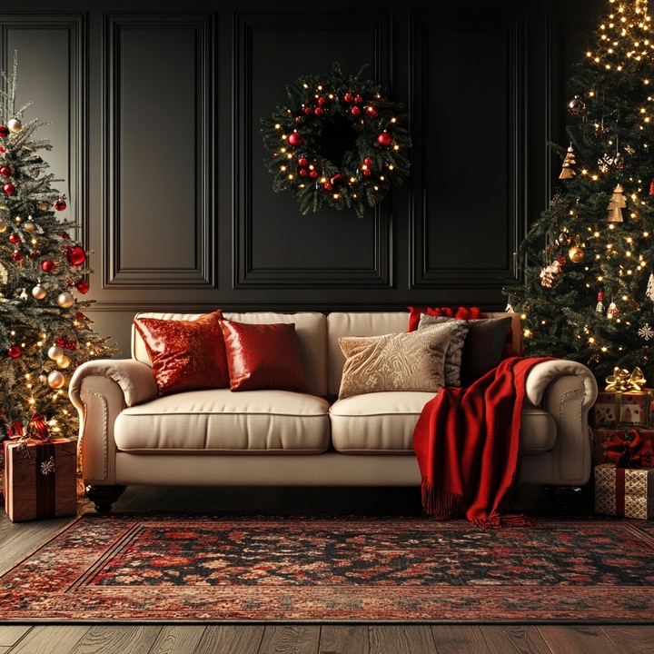 NARZUTA NA ŁÓŻKO KOC 170 x 200 PLED KAPA PIKOWANA ŚWIĄTECZNA WZORY ŚWIĘTA