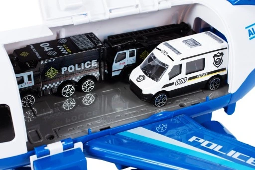 SAMOLOT POLICYJNY INTERAKTYWNY Z POJAZDAMI POLICJA LOTNISKO OTWIERANY