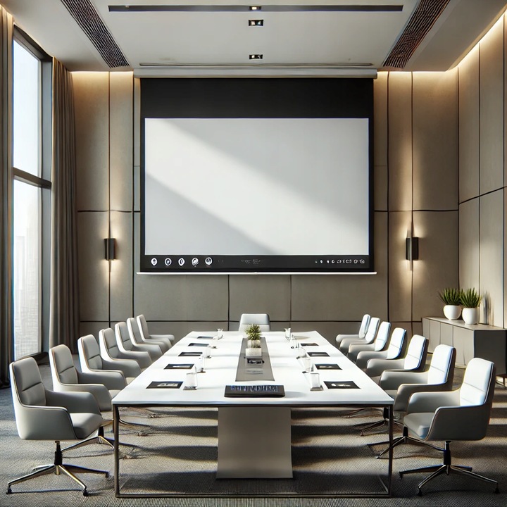 EKRAN PROJEKCYJNY ŚCIENNY RZUTNIKA ELEKTRYCZNY AUTOMATYCZNY PILOT 100