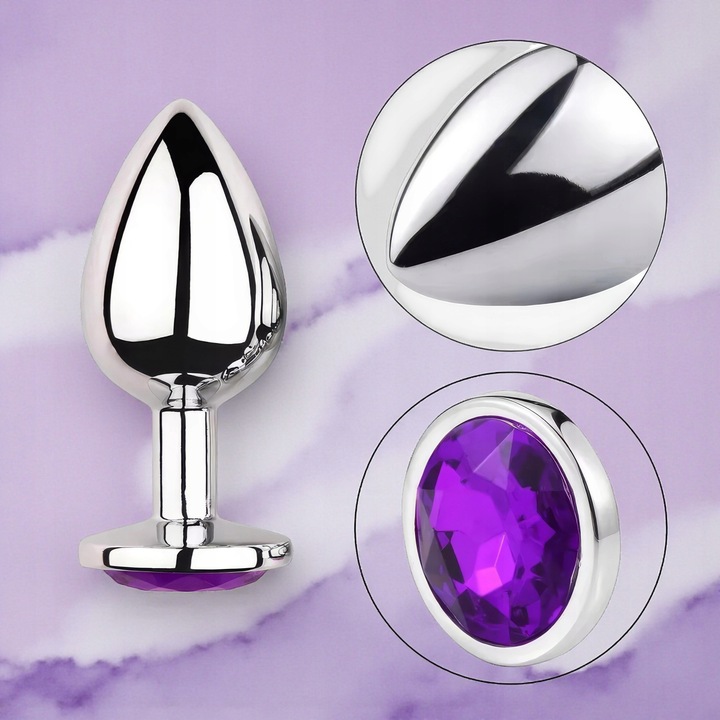 Zestaw 3 Korków Analnych Stalowych S M L Eleganckie Plug Z Kryształkami