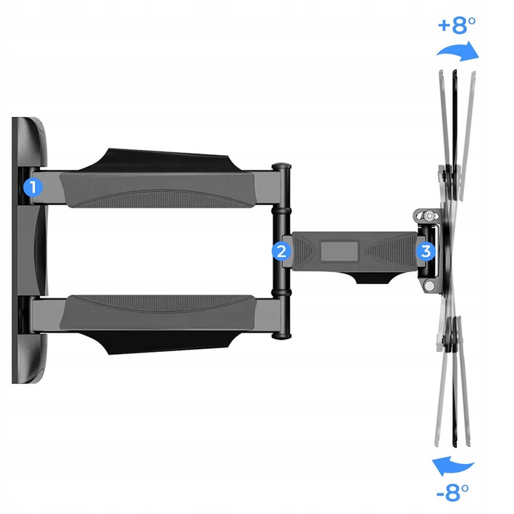 Mocny Obrotowy Wieszak Uchwyt Telewizora TV Monitora 32-60" PIVOT VESA