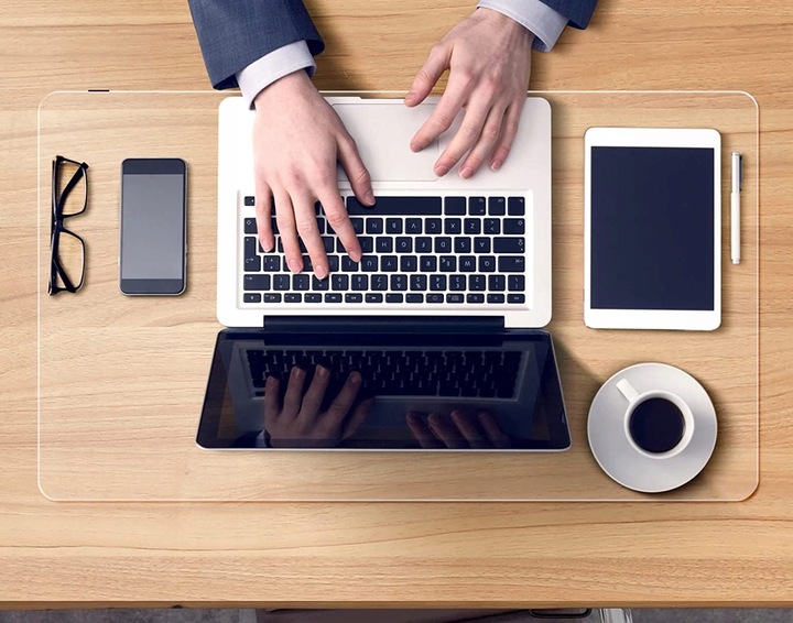 Podkładka Ochronna Przeźroczysta Mata Stołowa Na Wyspę biurko Stół 50*100cm