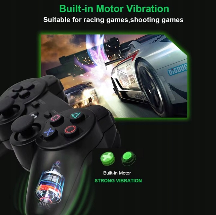 Pad bezprzewodowy z wibracjami do konsoli PS3, Bluetooth