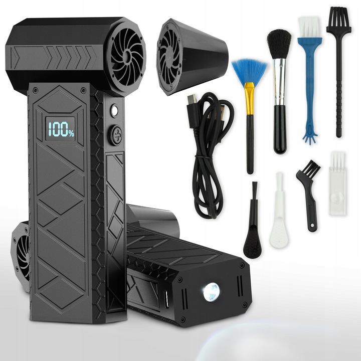 MINI DMUCHAWA DMUCHUŚ TURBO JET FAN NOWY MODEL 2025 LCD DZIEŃ OJCA