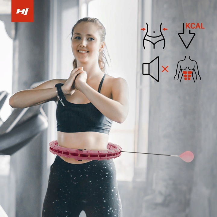Hula hop odchudzające z wypustkami i obciążeniem regulowane smart