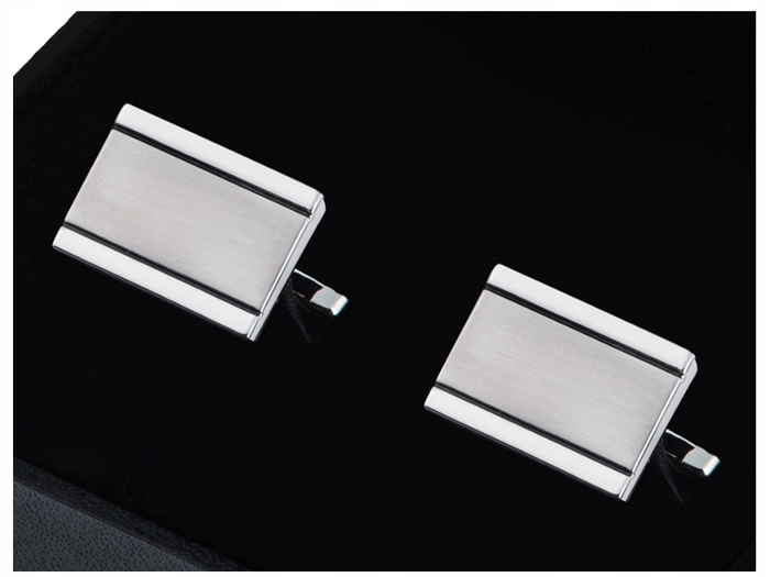 STALOWE SPINKI + PUDEŁKO Męskie do Mankietów Koszuli Garnituru GREG d61