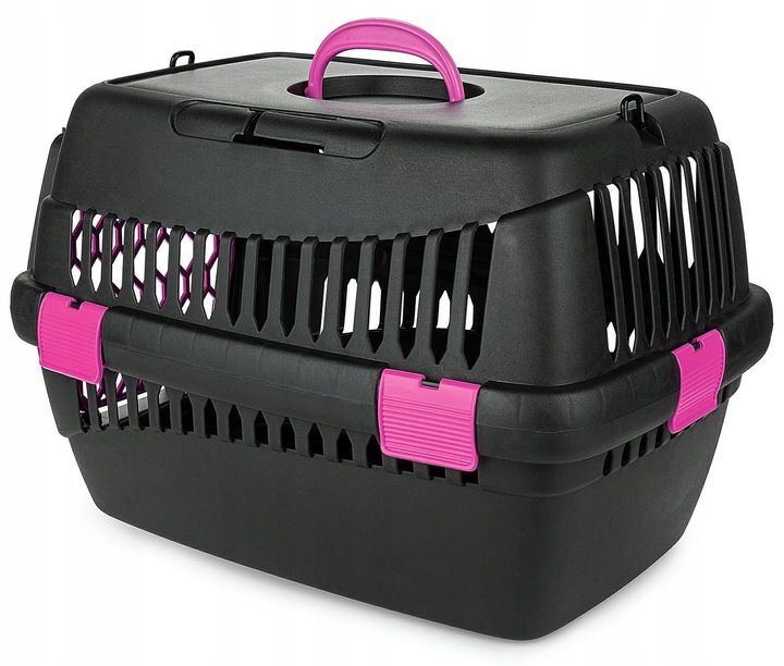 Transporter dla Psa Kota M 56x37x37 cm - TEDDY Fuksja, Do Samochodu