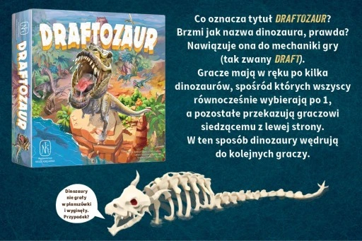 GRA PLANSZOWA DRAFTOZAUR najlepsza gra dinozaurach