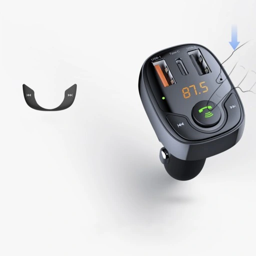 TRANSMITER FM Z ŁADOWARKĄ QC4.0 PD USB-C ROCK B301