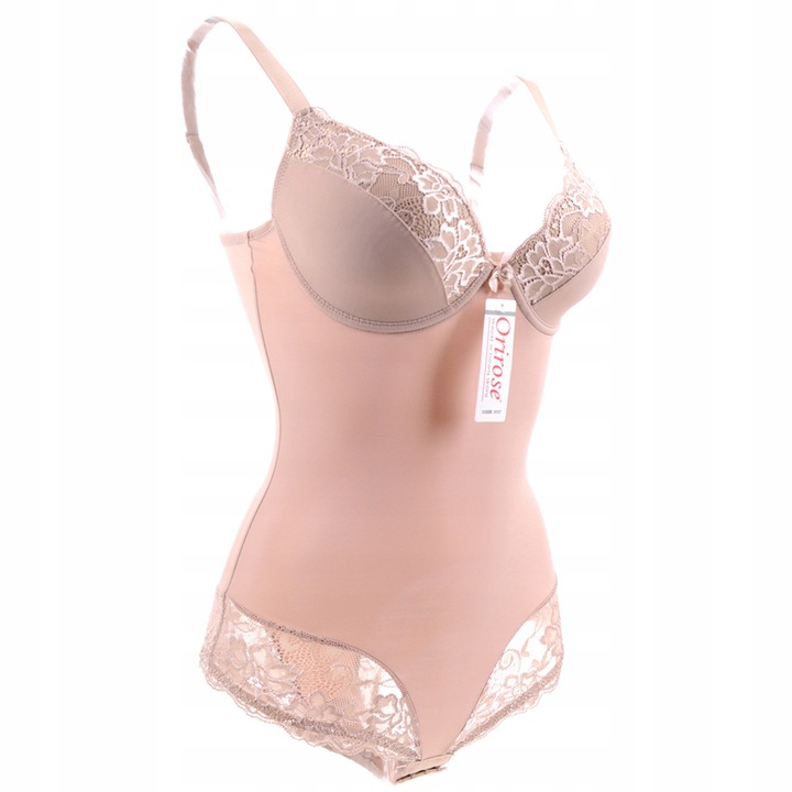 Orirose satynowe BODY WYSZCZUPLAJĄCE modelujące brzuch BIUSTONOSZ push-up