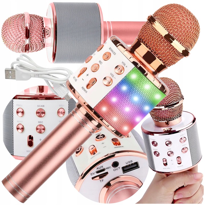 MIKROFON DLA DZIECI mikrofon KARAOKE mikrofon bezprzewodowy Z GŁOŚNIKIEM