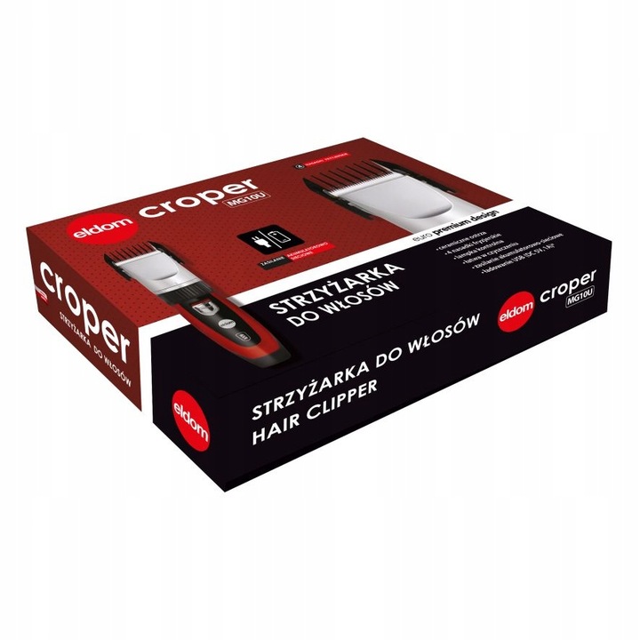Strzyżarka MASZYNKA do strzyżenia włosów ELDOM MG10U CERAMICZNE OSTRZA