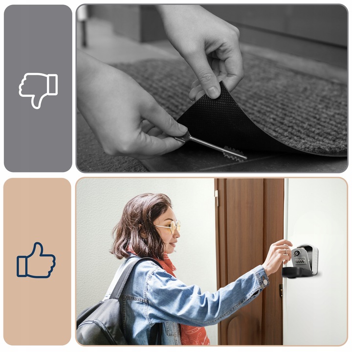 4CONVY sejf klucze zewnętrzny kasetka skrzynka na szyfr kod +KLUCZ AWARYJNY