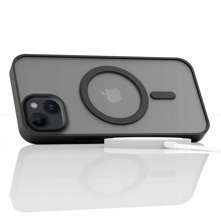 Etui Do Apple iPhone 14 Plus (Magsafe, Czarne Matowe, Wzmacniane) +Szkło 9h
