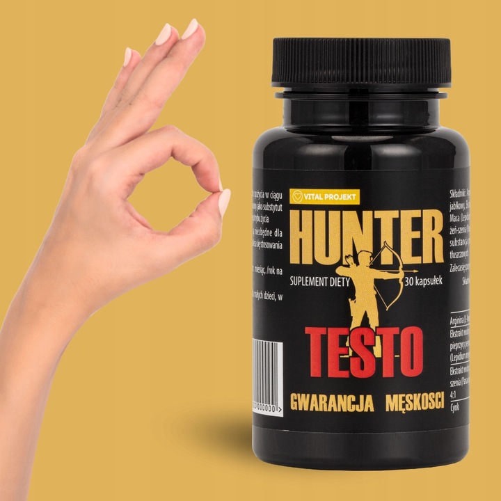 HUNTER TESTO TABLETKI NA POTENCJĘ EREKCJĘ LIBIDO POZIOM TESTOSTERONU WZWÓD