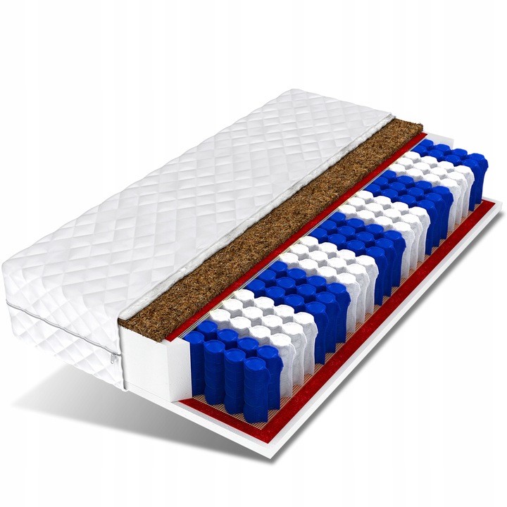 Materac 200x90 kokos pocket 7 stref 14 cm MILO