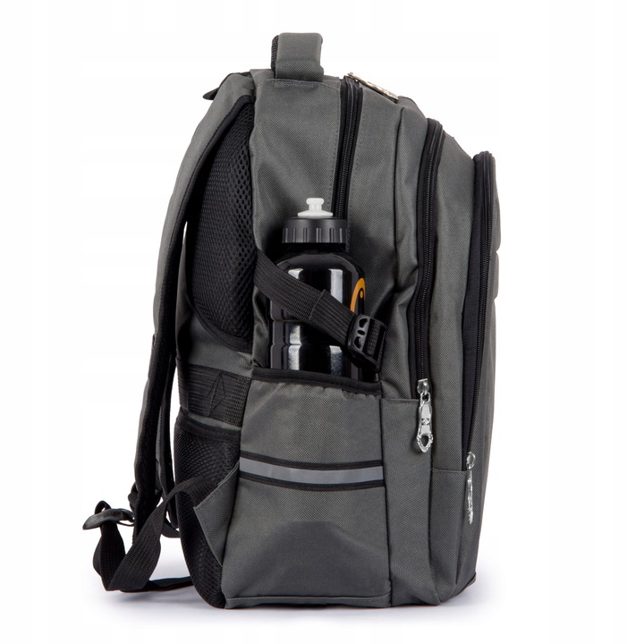 Plecak TORNISTER szkolny młodzieżowy DUŻY czarny 24L Klasy 1-8 Odblaski