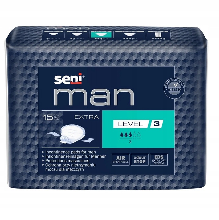 SENI MAN EXTRA Level 3 wkładki urologiczne dla mężczyzn 15szt chłonność 3/5