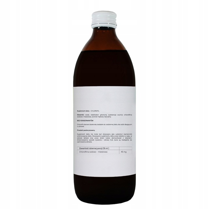 Chlorofil w Płynie Naturalny - 500ml - Oczyszczanie Odkwaszanie Detox