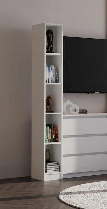 REGAŁ R25 BIUROWY 25CM PÓŁKA SZAFKA KSIĄŻKI SEGREGATORY BIAŁY POKÓJ