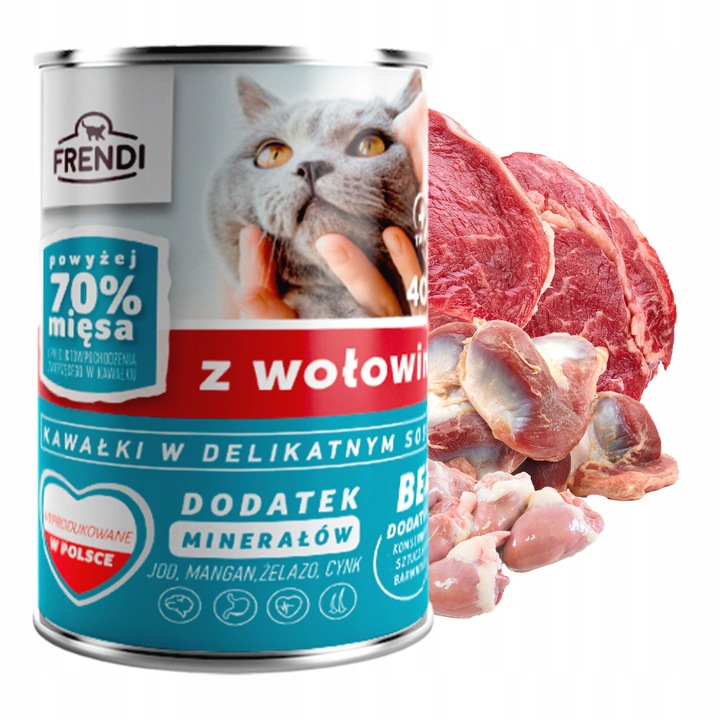 FRENDI Puszka karma mokra dla kota mix smaków 24 x 400g