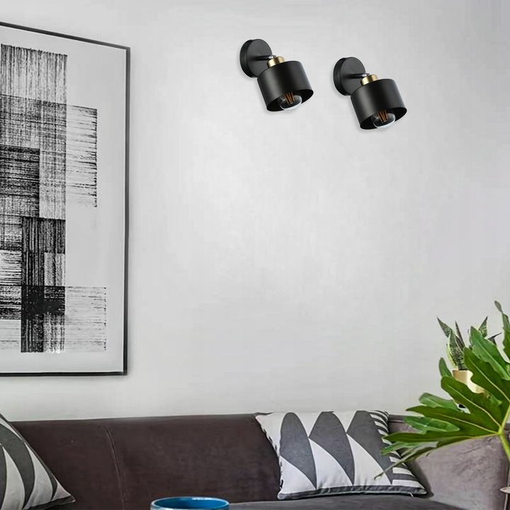 Lampa Ścienna Kinkiet LED E27 LOFT USTAWNA METALOWA