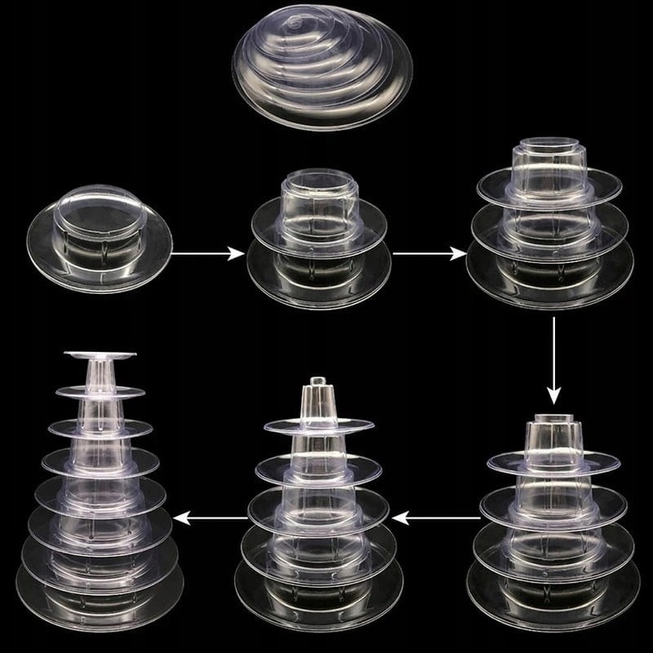 Stelaż Patera na Makaroniki 6 pięter Wielopoziomowa Stojąca Wieża