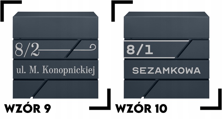 SKRZYNKA POCZTOWA NA LISTY POCZTĘ ANTRACYT NOWOCZESNA +WZÓR NAPIS Z ADRESEM