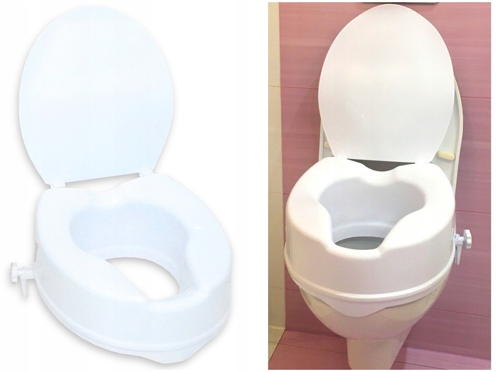 Nakładka WC Nasadka toaletowa z pokrywą Podwyższająca sedes seniora 15cm