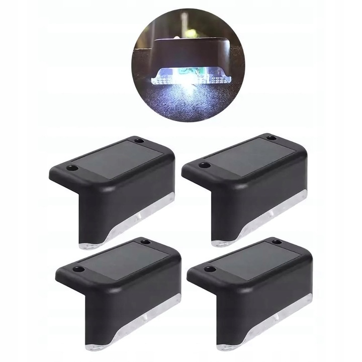 LAMPKI SOLARNE OGRODOWE SCHODOWE LED NA TARAS 8SZT Z CZUJNIKIEM ZMIERZCHU