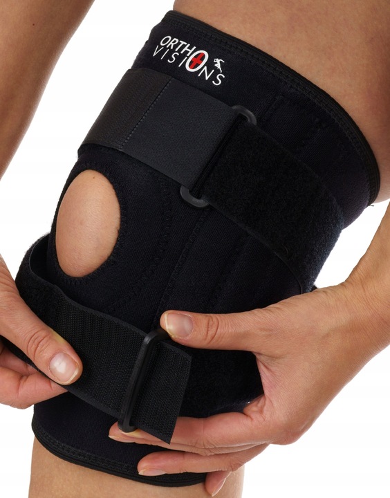 ORTEZA KOLANA STABILIZATOR Z FISZBINAMIx4 OPASKA STAWU KOLANOWEGO RZEPKI