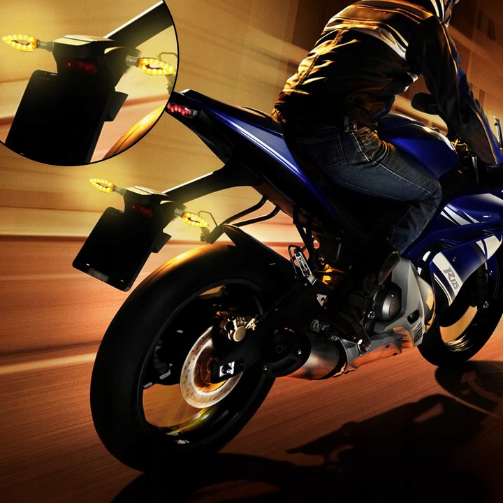 Kierunkowskazy kierunki MOTOCYKLOWE STRZAŁKI 12 LED 4 szt KOMPLET MIGACZE