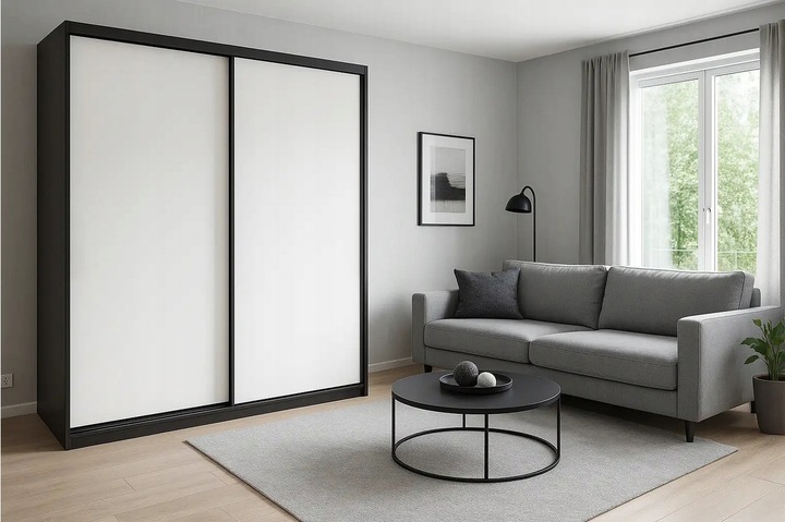 Drzwi przesuwne zestaw okuć szerokość 2m 2 drzwi