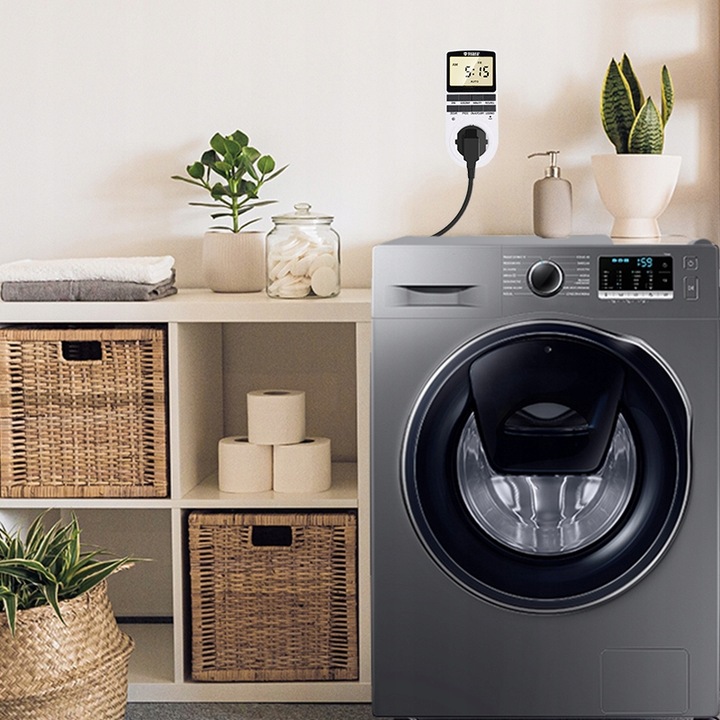 Programator Czasowy Timer Włącznik Wyłącznik Cyfrowy Wyświetlacz LCD Zegar