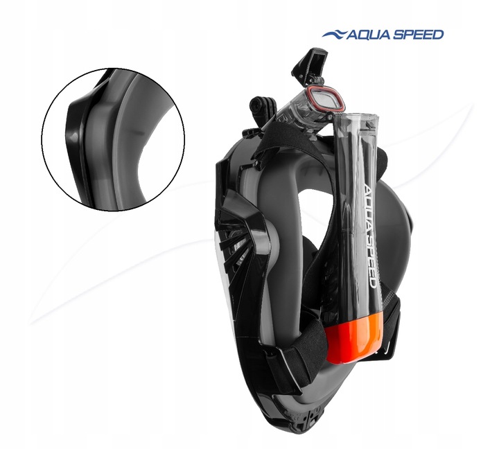 Maska pełnotwarzowa do nurkowania snorkelingu AQUA SPEED Drift L/XL