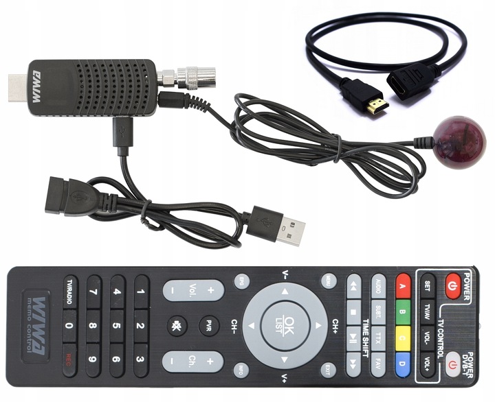 TUNER ODBIORNIK DEKODER DO TELEWIZJI TV NAZIEMNEJ DVB-T/T2 Wiwa DVB-T2