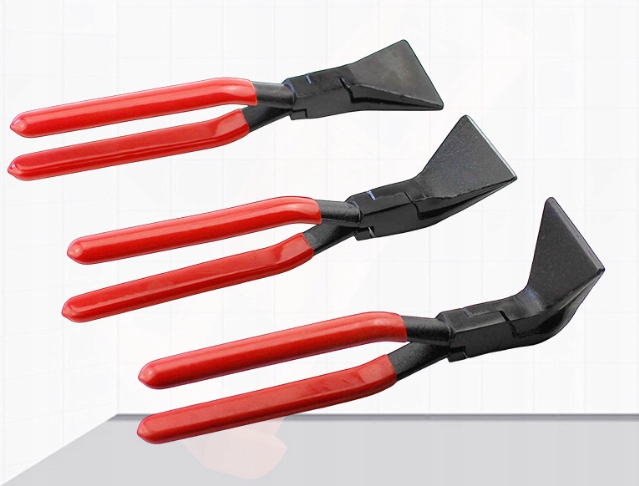 ZESTAW DEKARSKIE SZCZYPCE KLESZCZE GIĘCIA BLACH 275MM PROSTE ODGIĘTE 3