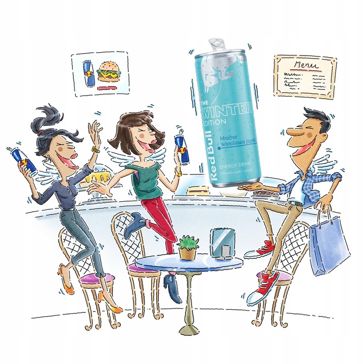 Red Bull Napój energetyczny Ice Edition waniliowa jagoda 12x250ml puszka