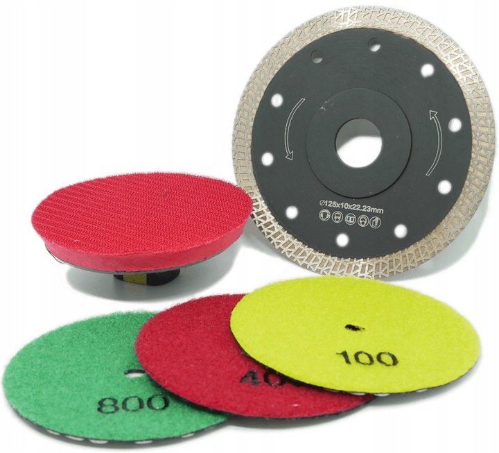 TARCZE ZESTAW DO CIĘCIA I SZLIFOWANIA PŁYTEK GRESU