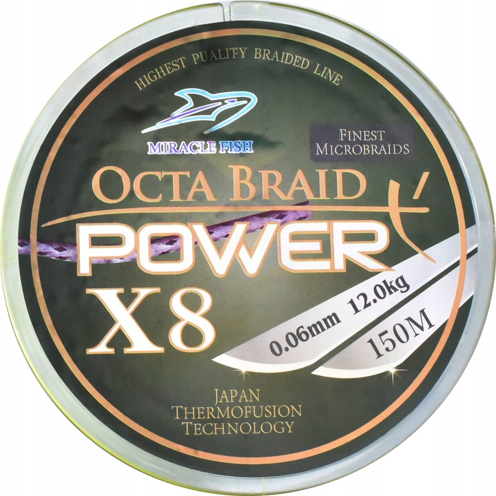 Plecionka Octa Braid Power X8 Yellow 0,10mm 150m