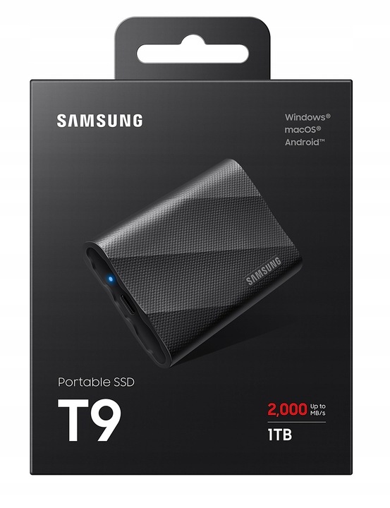 Dysk SSD Samsung T9 1TB USB 3.2 Czarny 1000GB MU-PG1T0B/EU