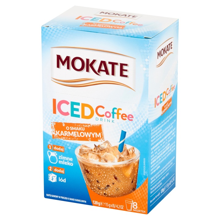 Napój Kawowy Kawa Mrożona Premium Iced Coffe Karmelowa 8 szt. Mokate x6