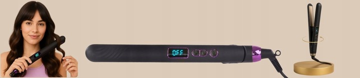 Prostownica do włosów ceramiczna 2w1 Kręci Loki LED Szybkie